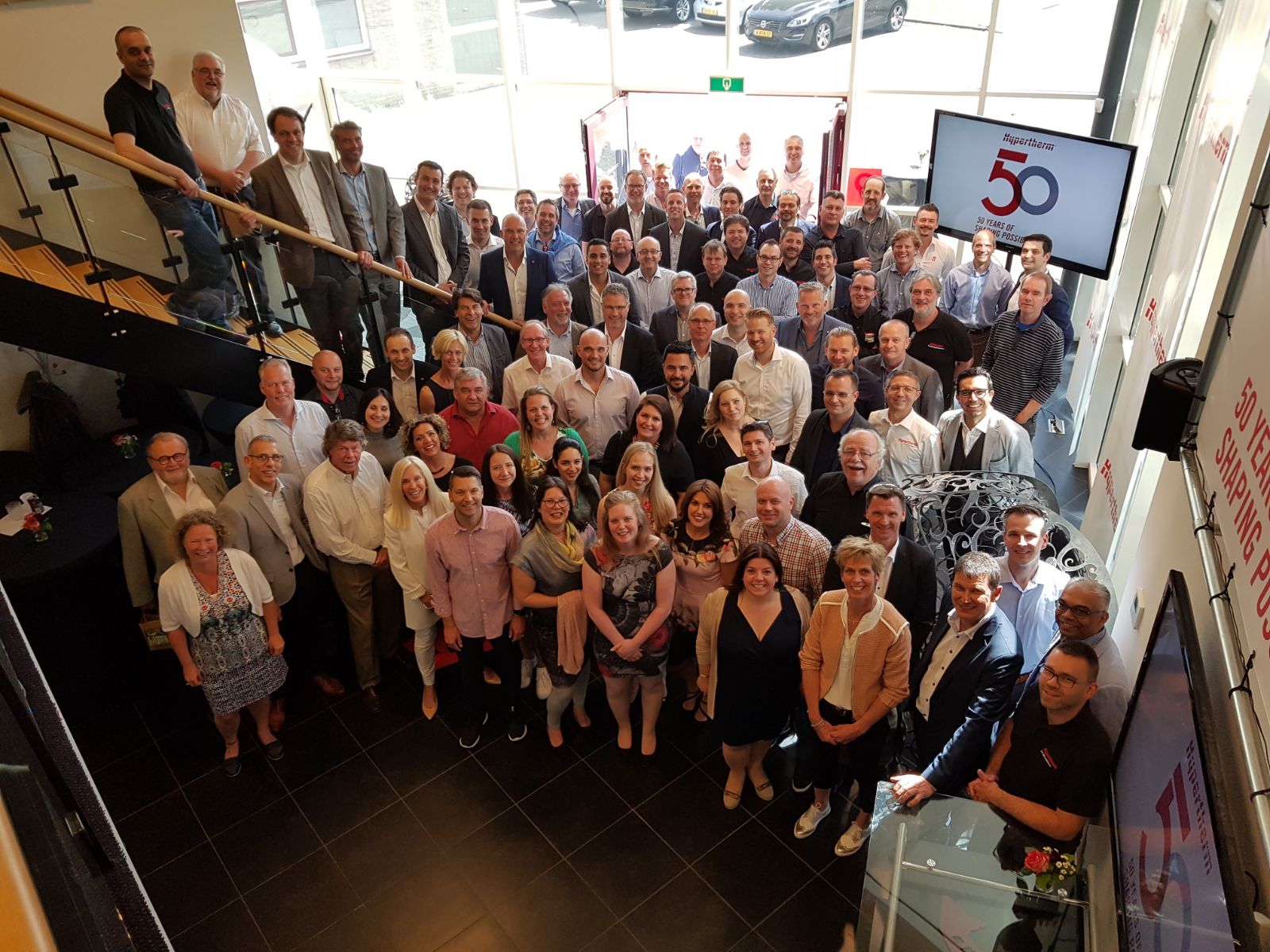 Hypertherm employees at the 50th anniversary celebration.