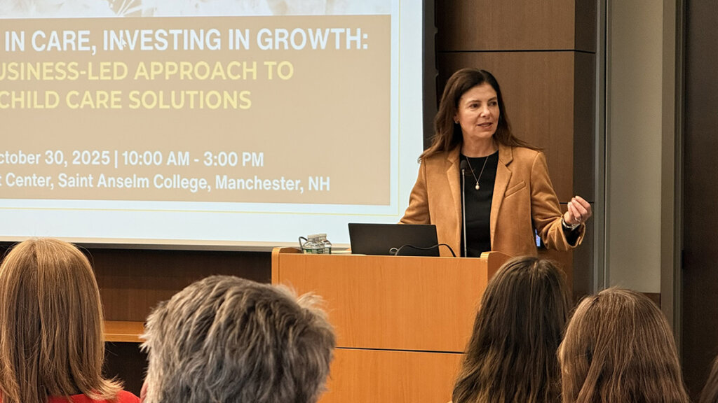NH Governor Kelly Ayotte speaks at the Investing in Care, Investing in Growth: A Business-Led Approach to Child Care Solutions forum on October 30th, 2025.